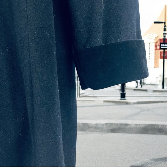 Vintage Herman Kay Black Wool Coat – Women’s Size 14 - Picture 2 of 10